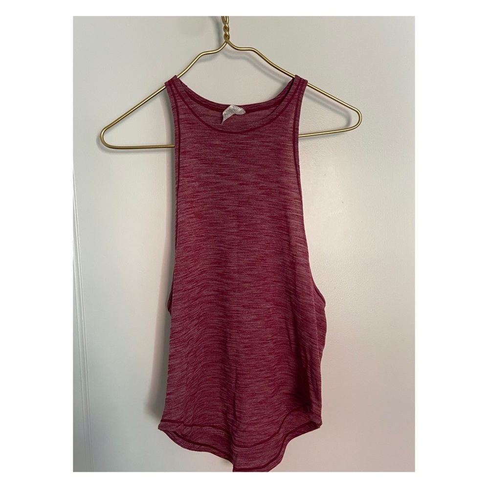 Lululemon Burgundy Marled High Neck Top